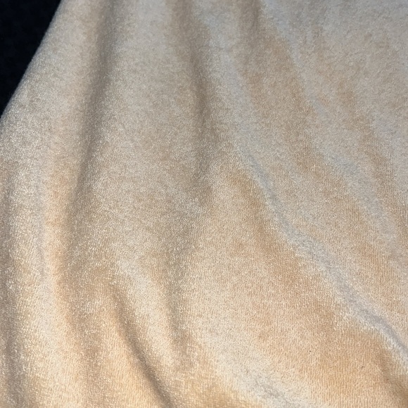 Le Lis Women’s Orange Terry Elastic Waist Mini Skirt with Side Drawstring Tie - Picture 2 of 3